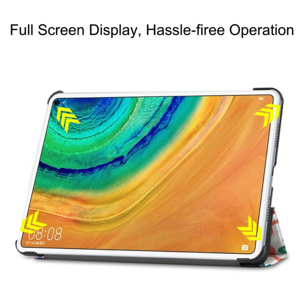 Schutzhülle Für Huawei MatePad Pro Retro Schmetterlinge Und Blumen