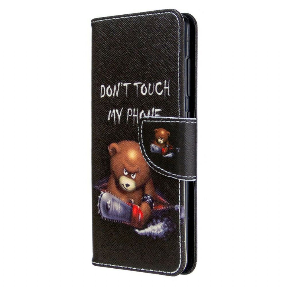 Flip Case Für Samsung Galaxy A41 Gefährlicher Bär