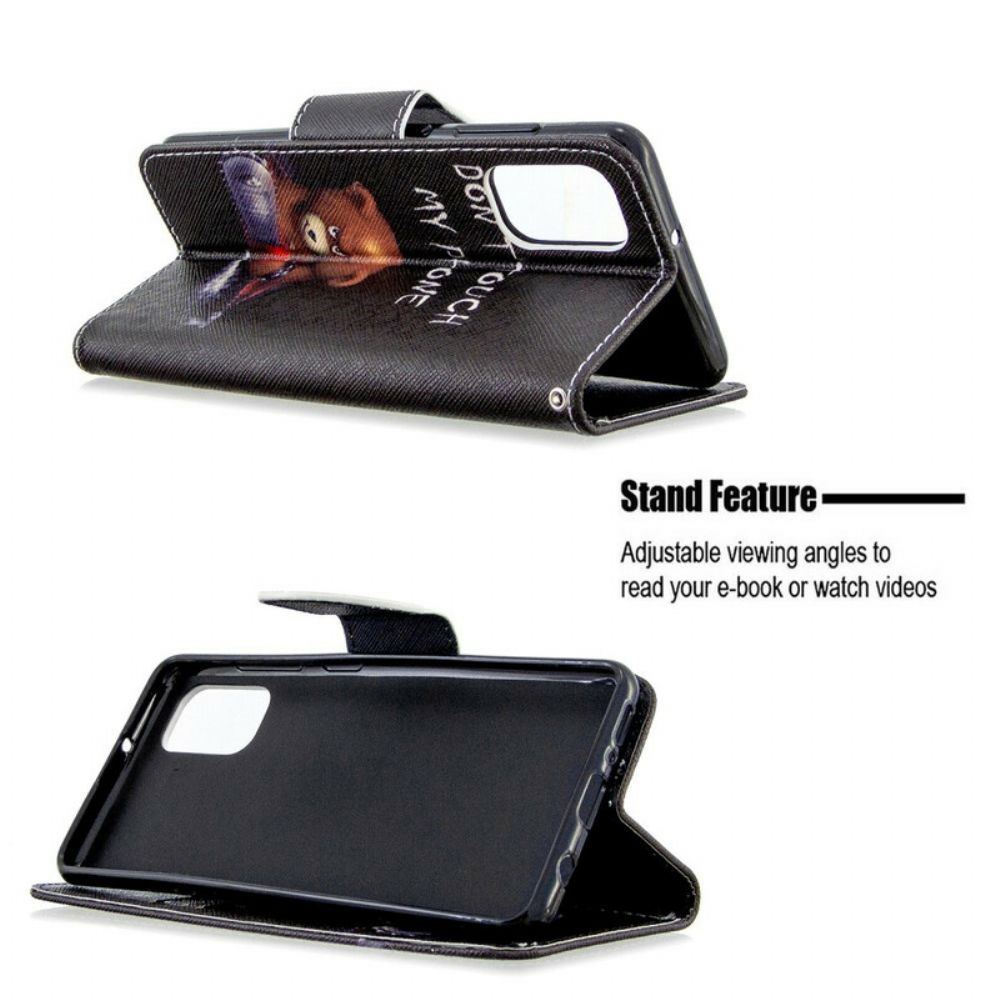 Flip Case Für Samsung Galaxy A41 Gefährlicher Bär