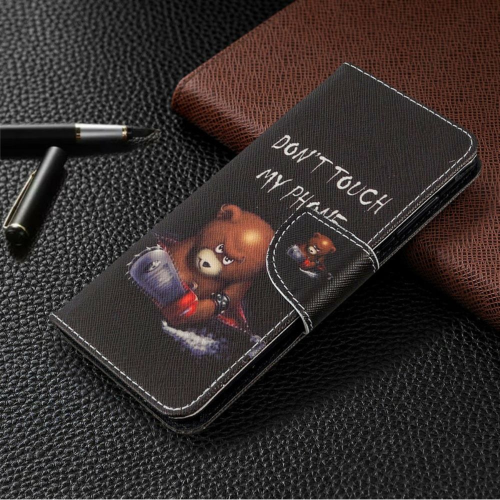 Flip Case Für Samsung Galaxy A41 Gefährlicher Bär