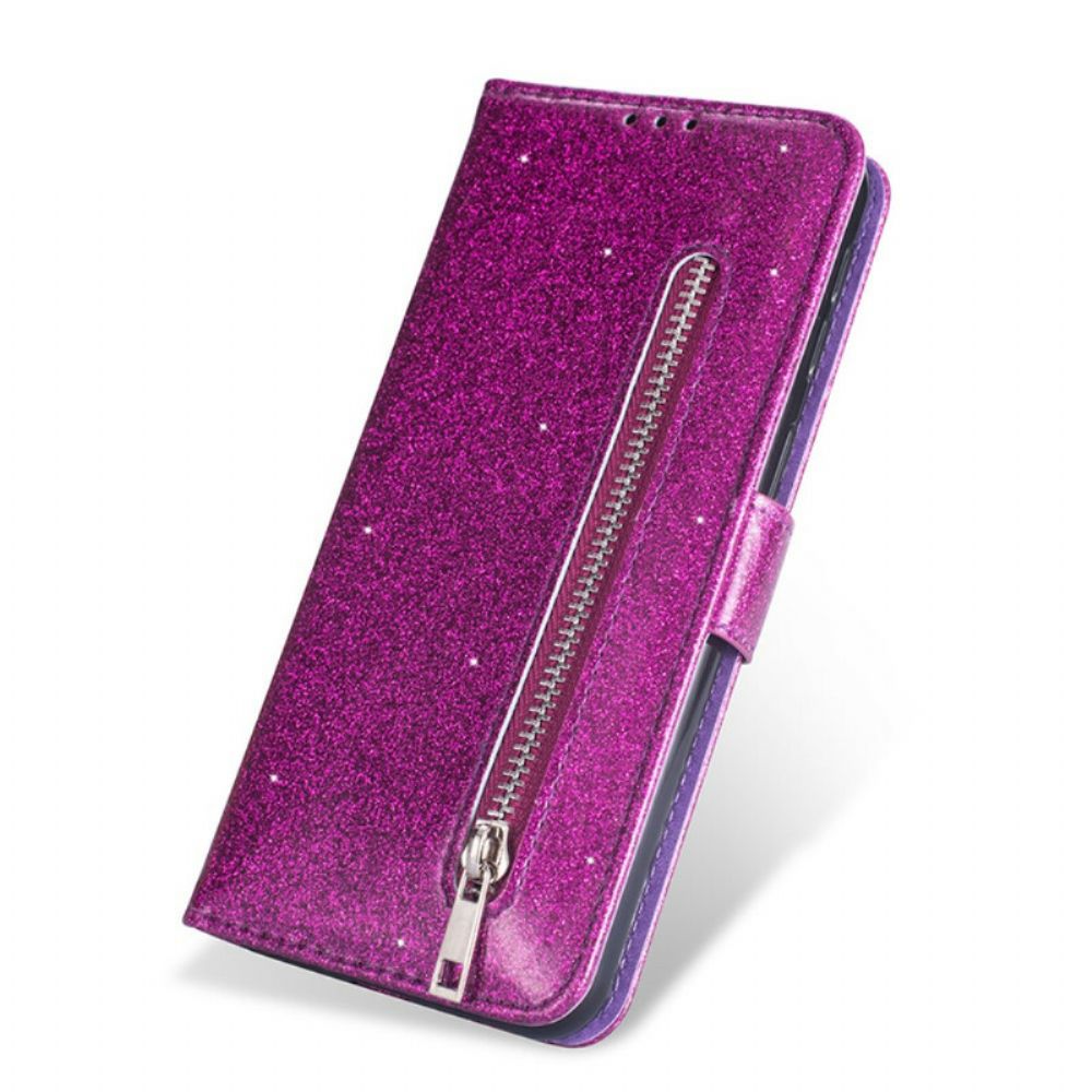 Flip Case Für Samsung Galaxy A41 Geldbörse Mit Pailletten
