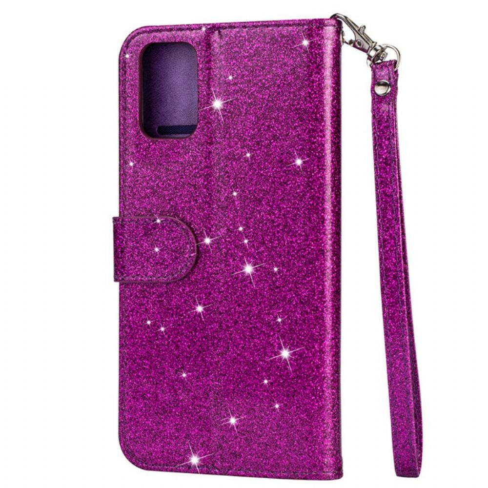 Flip Case Für Samsung Galaxy A41 Geldbörse Mit Pailletten