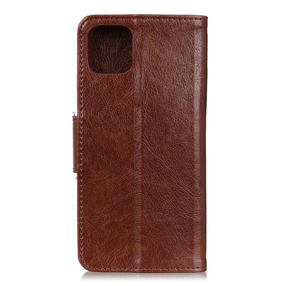Flip Case Für Samsung Galaxy A41 Spaltnappaleder