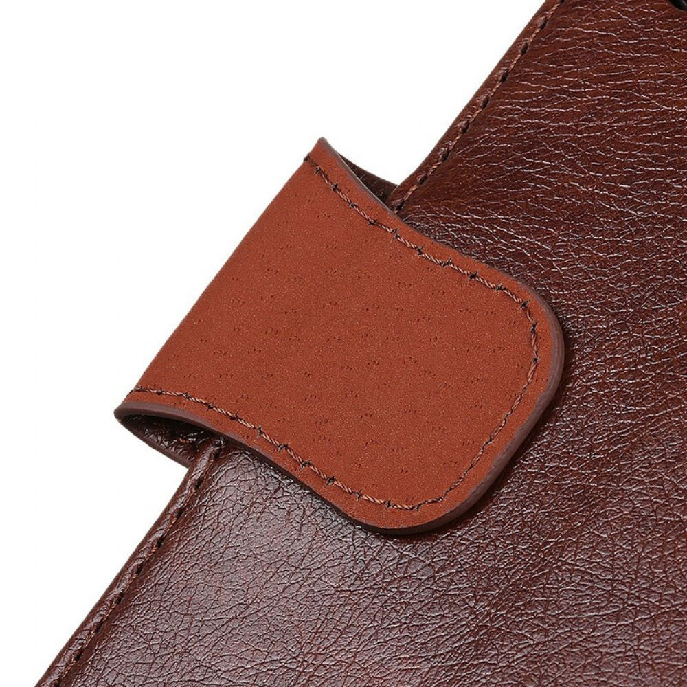 Flip Case Für Samsung Galaxy A41 Spaltnappaleder