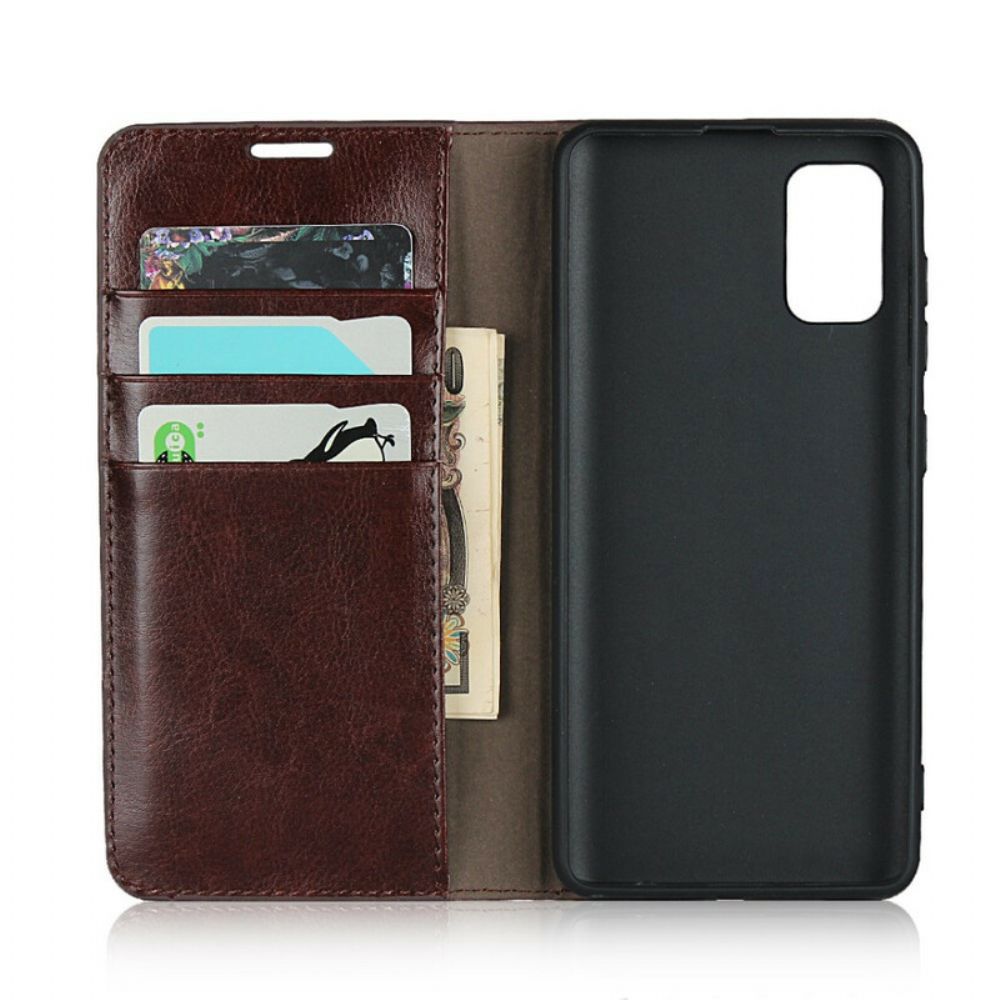 Schutzhülle Für Samsung Galaxy A41 Flip Case Echtes Leder