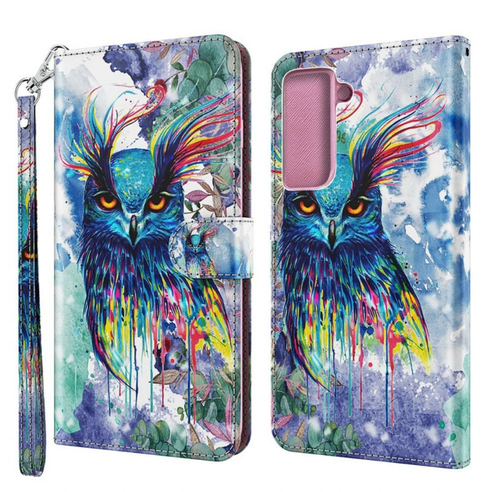 Flip Case Für Samsung Galaxy S21 5G Aquarell Vogel