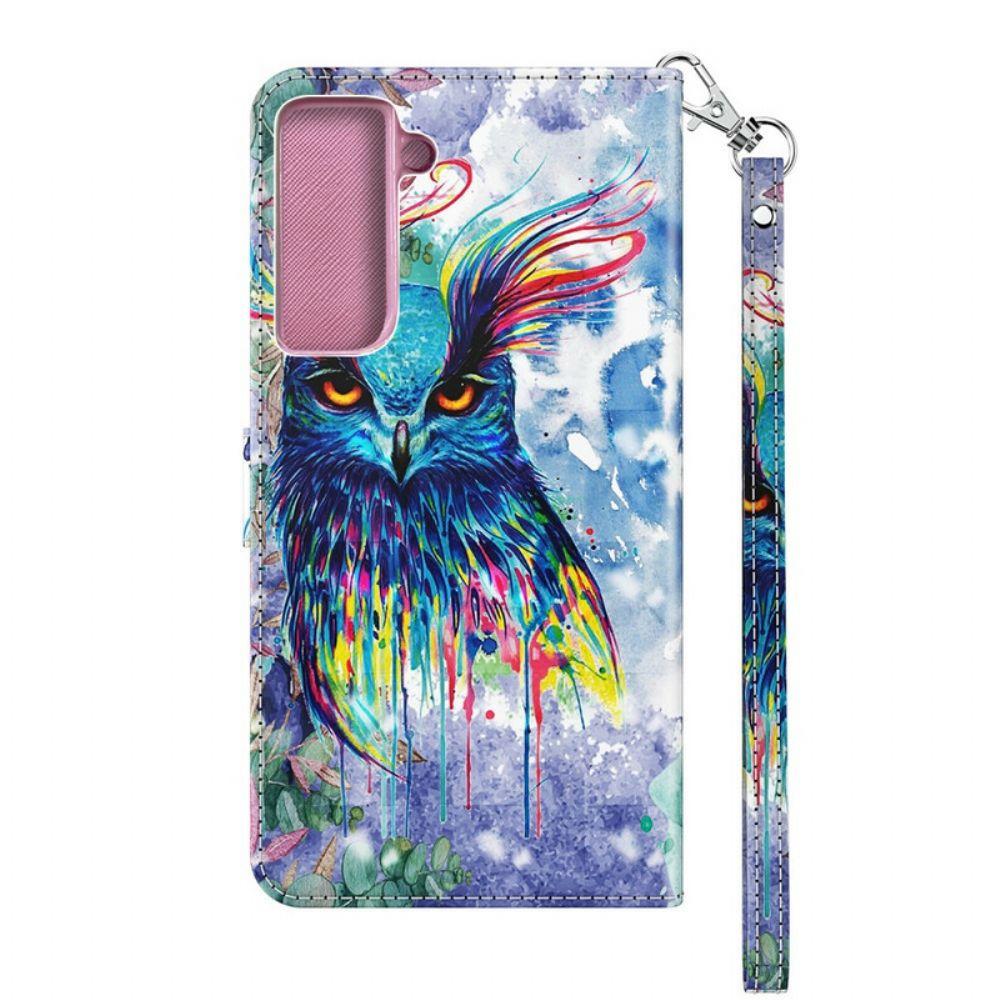 Flip Case Für Samsung Galaxy S21 5G Aquarell Vogel
