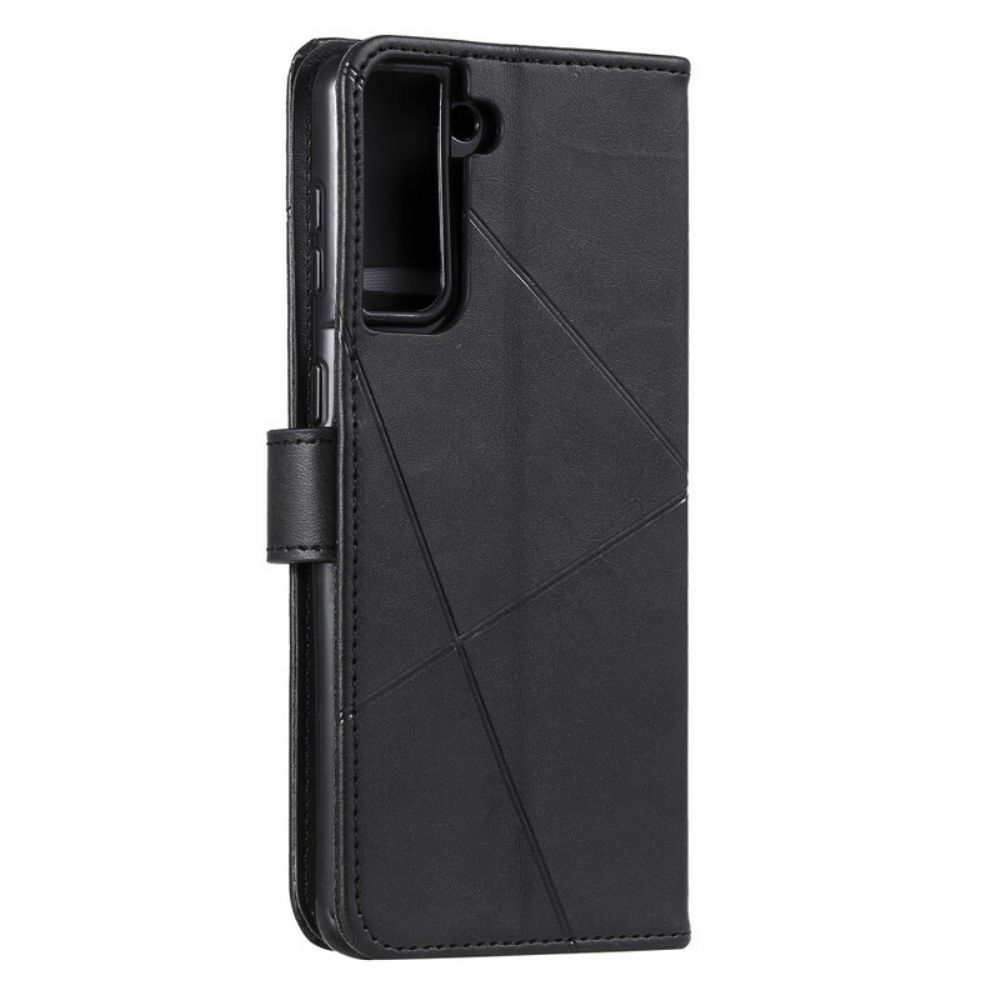 Flip Case Für Samsung Galaxy S21 5G Diamant Kunstleder