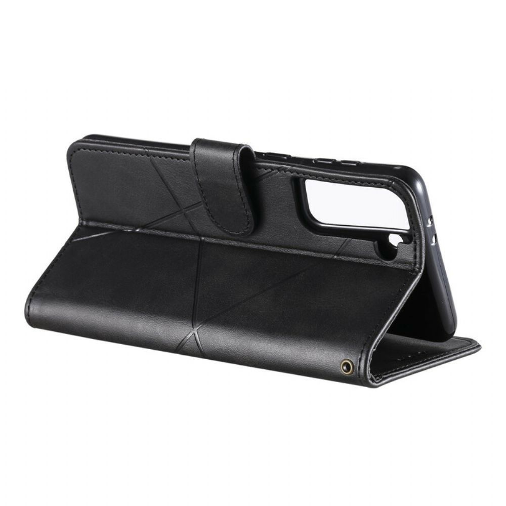 Flip Case Für Samsung Galaxy S21 5G Diamant Kunstleder