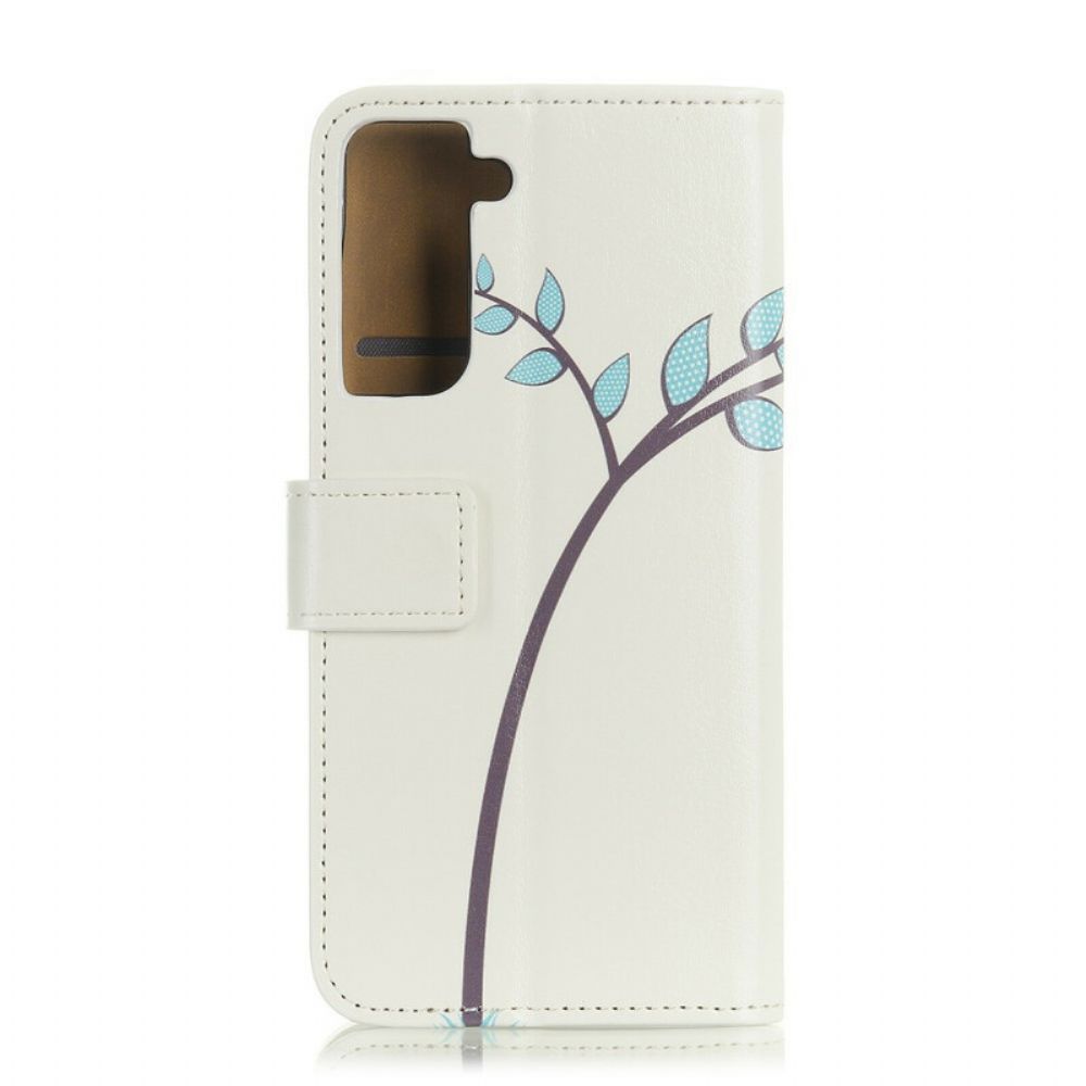 Flip Case Für Samsung Galaxy S21 5G Eulenpaar Auf Dem Baum