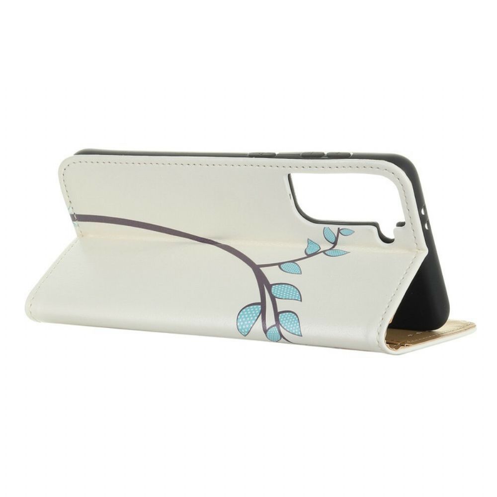 Flip Case Für Samsung Galaxy S21 5G Eulenpaar Auf Dem Baum