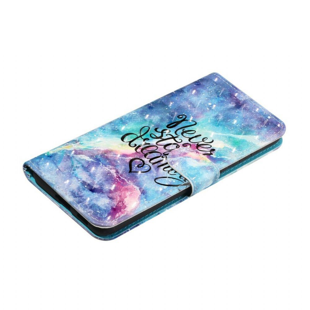 Flip Case Für Samsung Galaxy S21 5G Niemals Aufhören Mit Lanyard