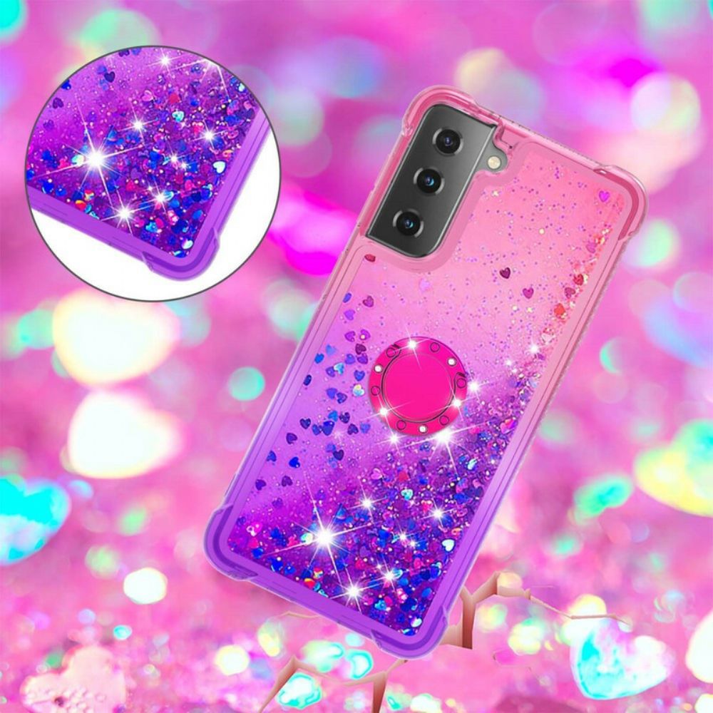 Handyhülle Für Samsung Galaxy S21 5G Glitzerring-halterung
