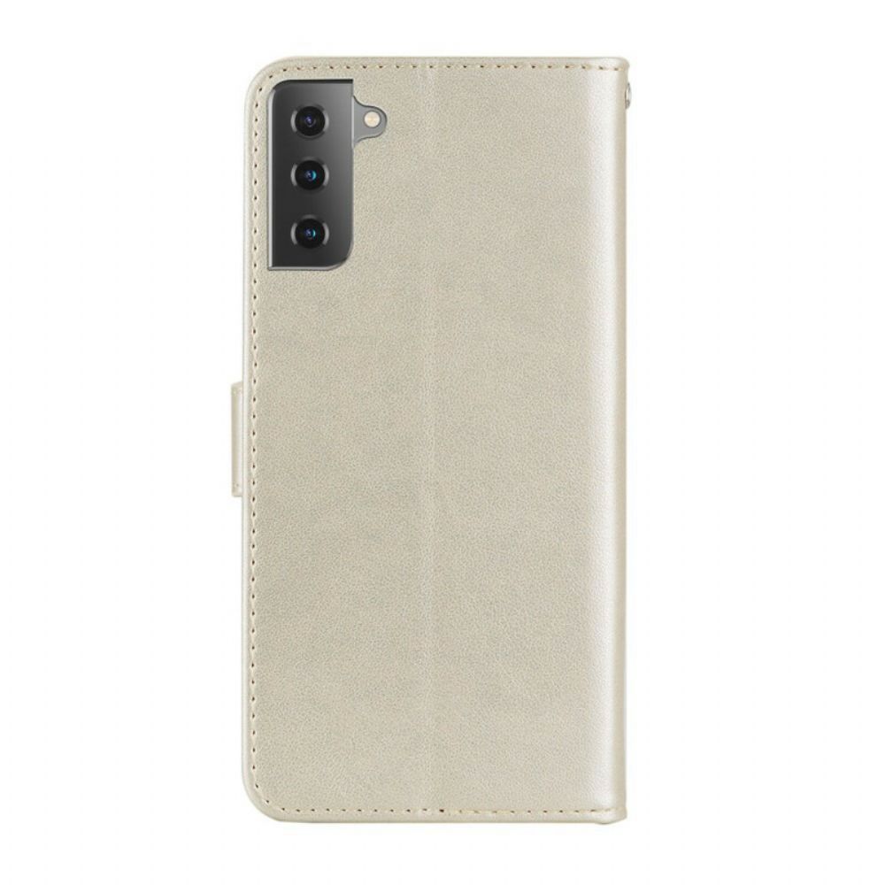 Lederhüllen Für Samsung Galaxy S21 5G Eulen-mandala Und Anhänger