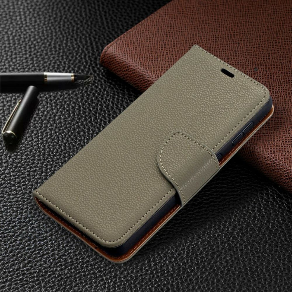 Lederhüllen Für Samsung Galaxy S21 5G Flip Case Litschi-klappe Schräg
