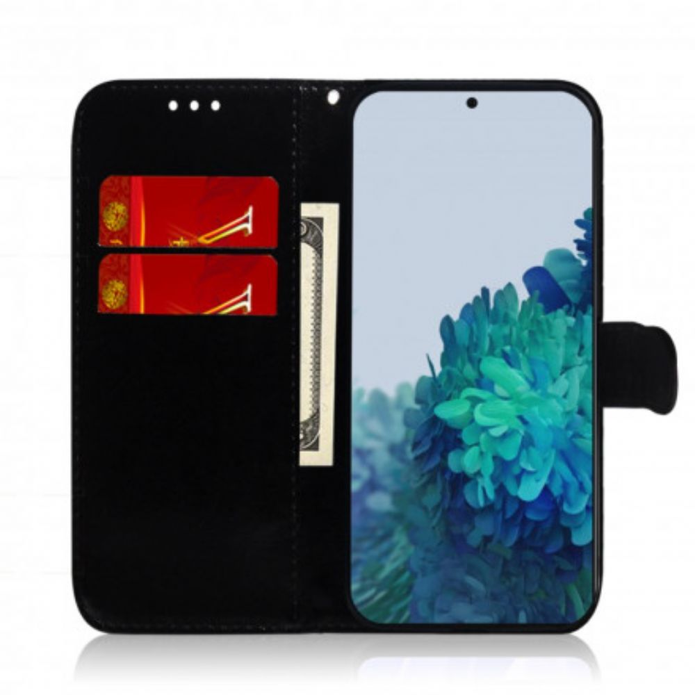 Lederhüllen Für Samsung Galaxy S21 5G Spiegel Mit Kunstlederbezug