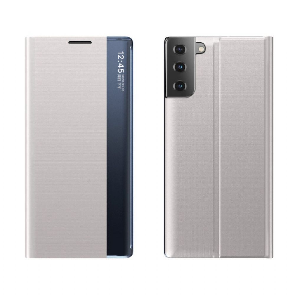 Schutzhülle Für Samsung Galaxy S21 5G Texturiertes Kunstleder