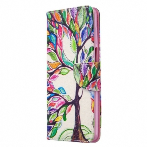 Flip Case Für Xiaomi Redmi Note 9S / Note 9 Pro Farbiger Baum