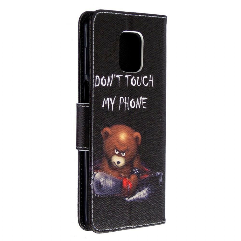 Flip Case Für Xiaomi Redmi Note 9S / Note 9 Pro Gefährlicher Bär