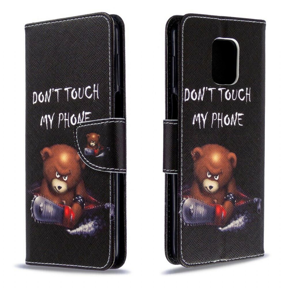Flip Case Für Xiaomi Redmi Note 9S / Note 9 Pro Gefährlicher Bär