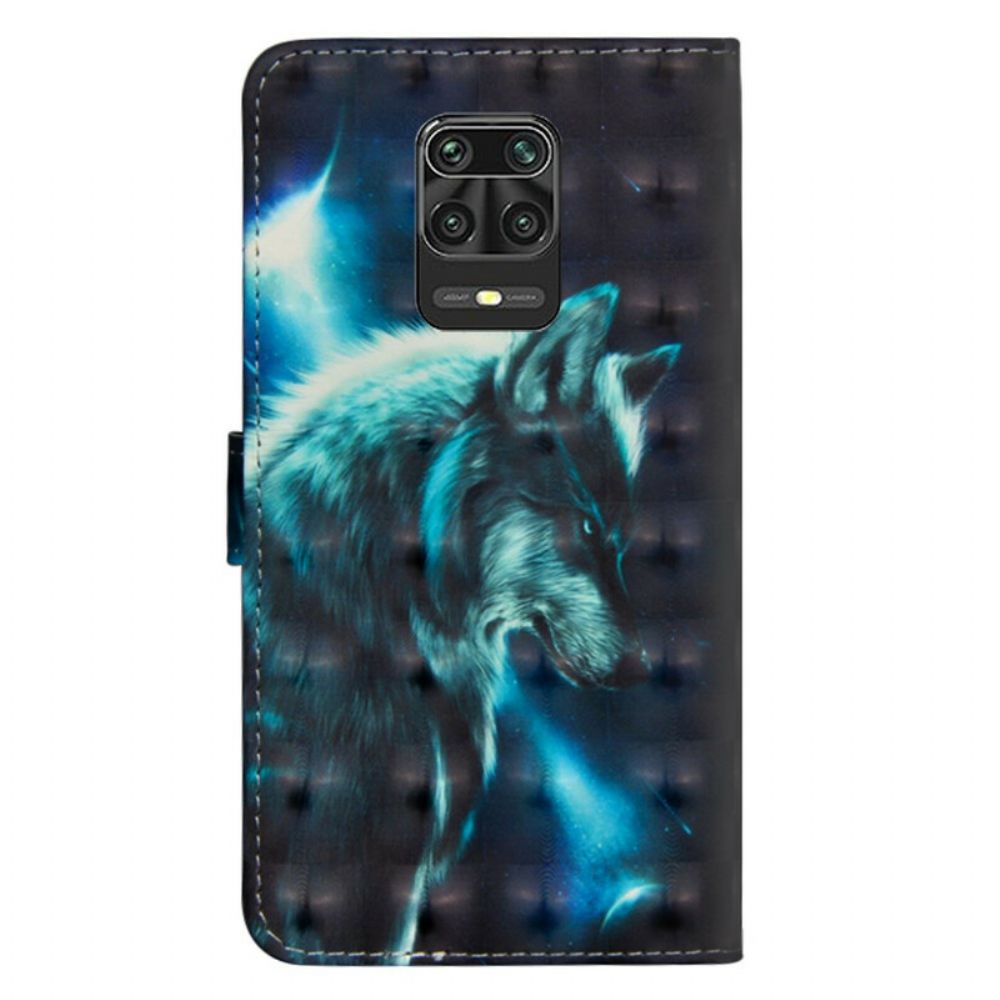 Flip Case Für Xiaomi Redmi Note 9S / Note 9 Pro Majestätischer Wolf
