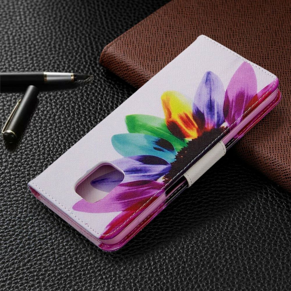 Lederhüllen Für Xiaomi Redmi Note 9S / Note 9 Pro Aquarell Blume