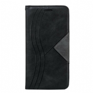 Schutzhülle Für Xiaomi Redmi Note 9S / Note 9 Pro Flip Case Wellenleder-stil