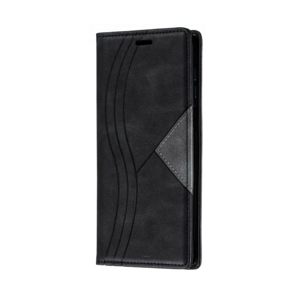 Schutzhülle Für Xiaomi Redmi Note 9S / Note 9 Pro Flip Case Wellenleder-stil