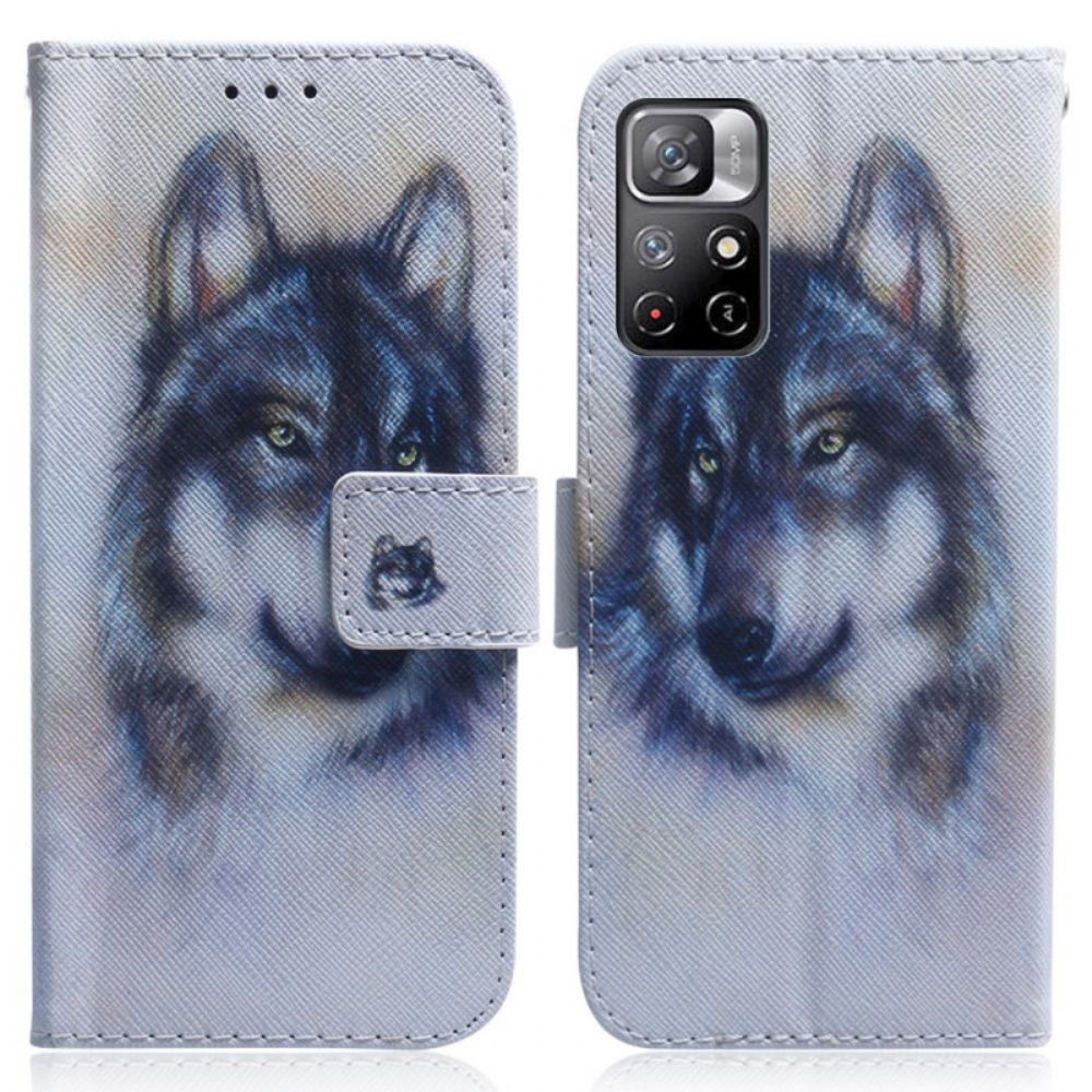 Flip Case Für Poco M4 Pro 5G Hundeblick