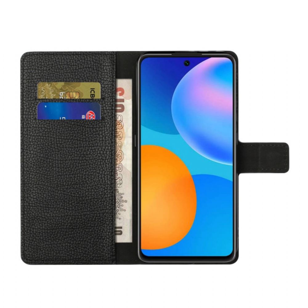 Flip Case Für Poco M4 Pro 5G Ledereffekt Mit Litschi-narbung