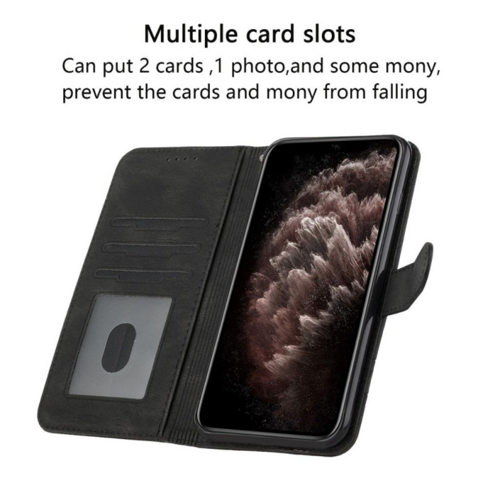 Flip Case Für Poco M4 Pro 5G Rautenlinien Und Textur