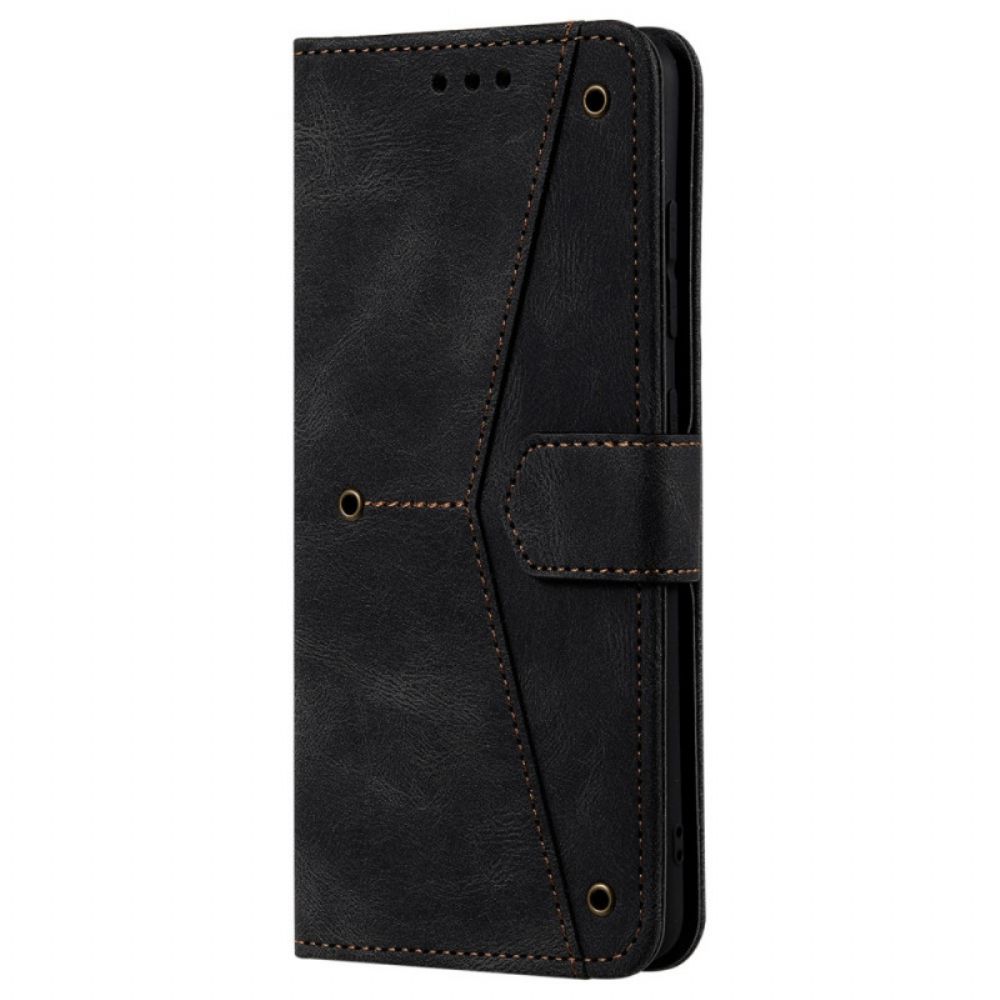 Flip Case Für Poco M4 Pro 5G Skin-touch-nähte