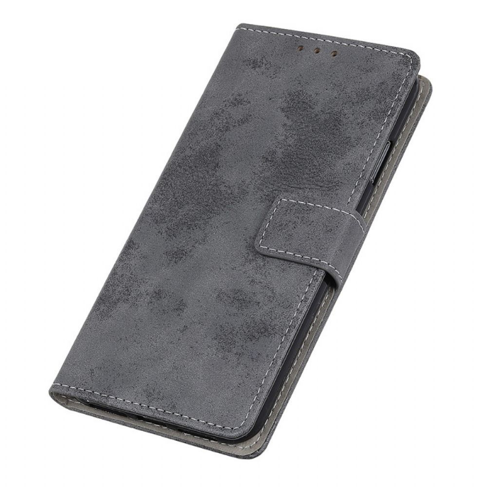 Flip Case Für Poco M4 Pro 5G Vintage-leder-effekt