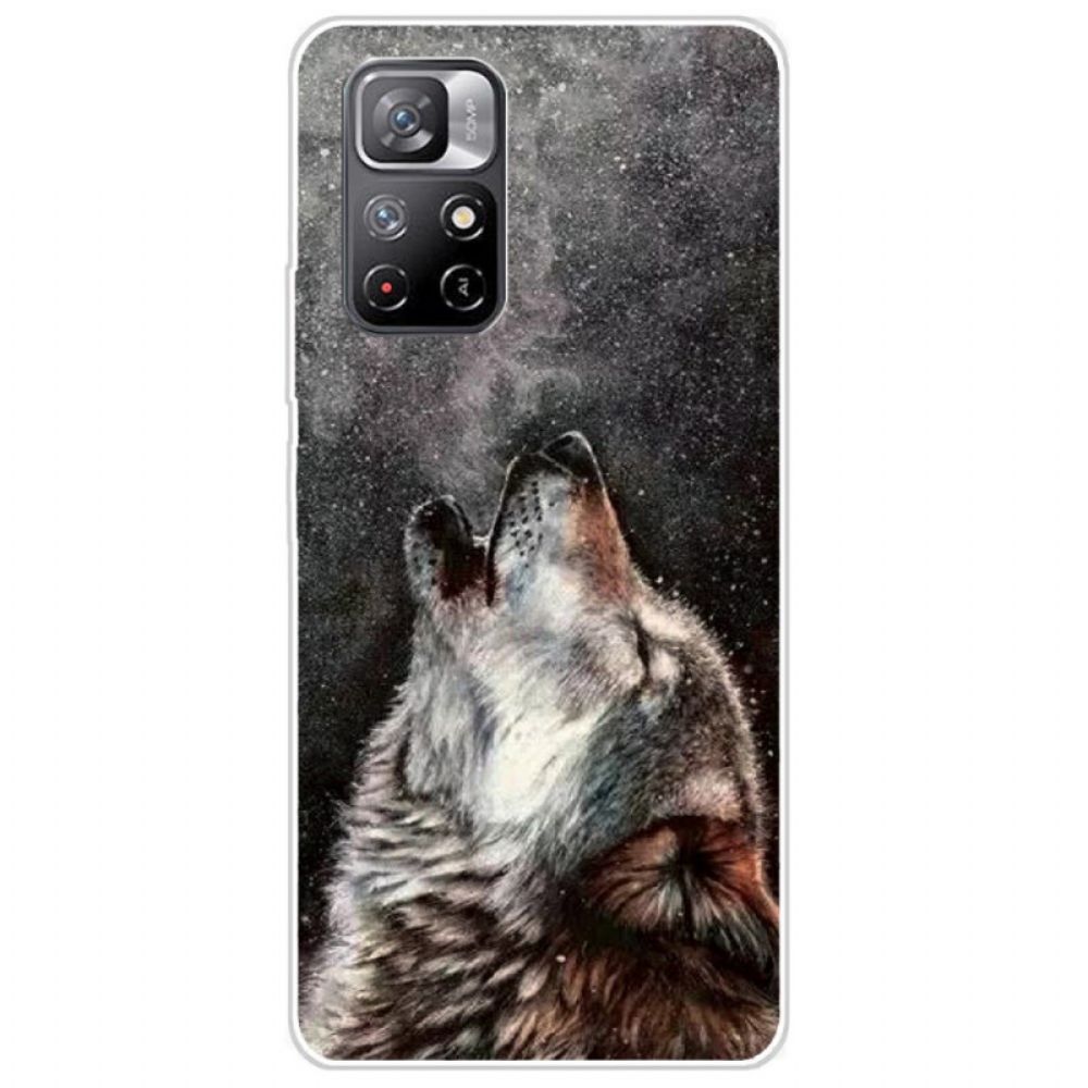 Handyhülle Für Poco M4 Pro 5G Erhabener Wolf