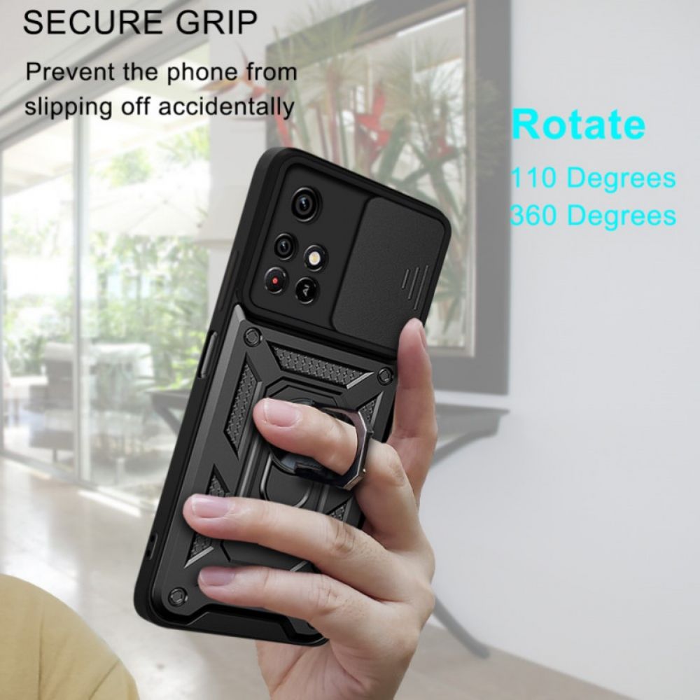 Handyhülle Für Poco M4 Pro 5G Halter Und Objektivdeckel