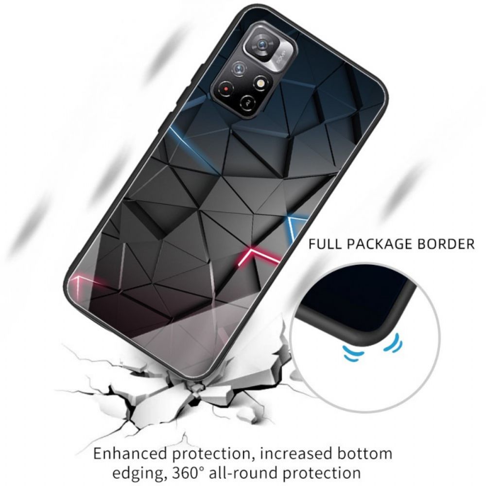 Hülle Für Poco M4 Pro 5G Gehärtetes Glas Geometrie
