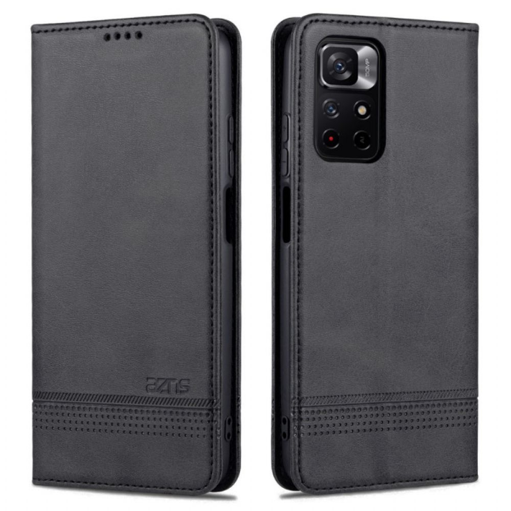 Schutzhülle Für Poco M4 Pro 5G Flip Case Azns-lederstil