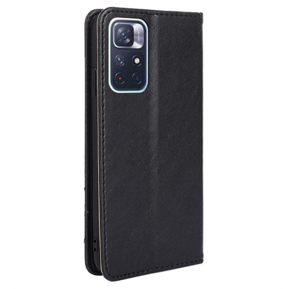 Schutzhülle Für Poco M4 Pro 5G Flip Case Lederoptik Mit Nieten