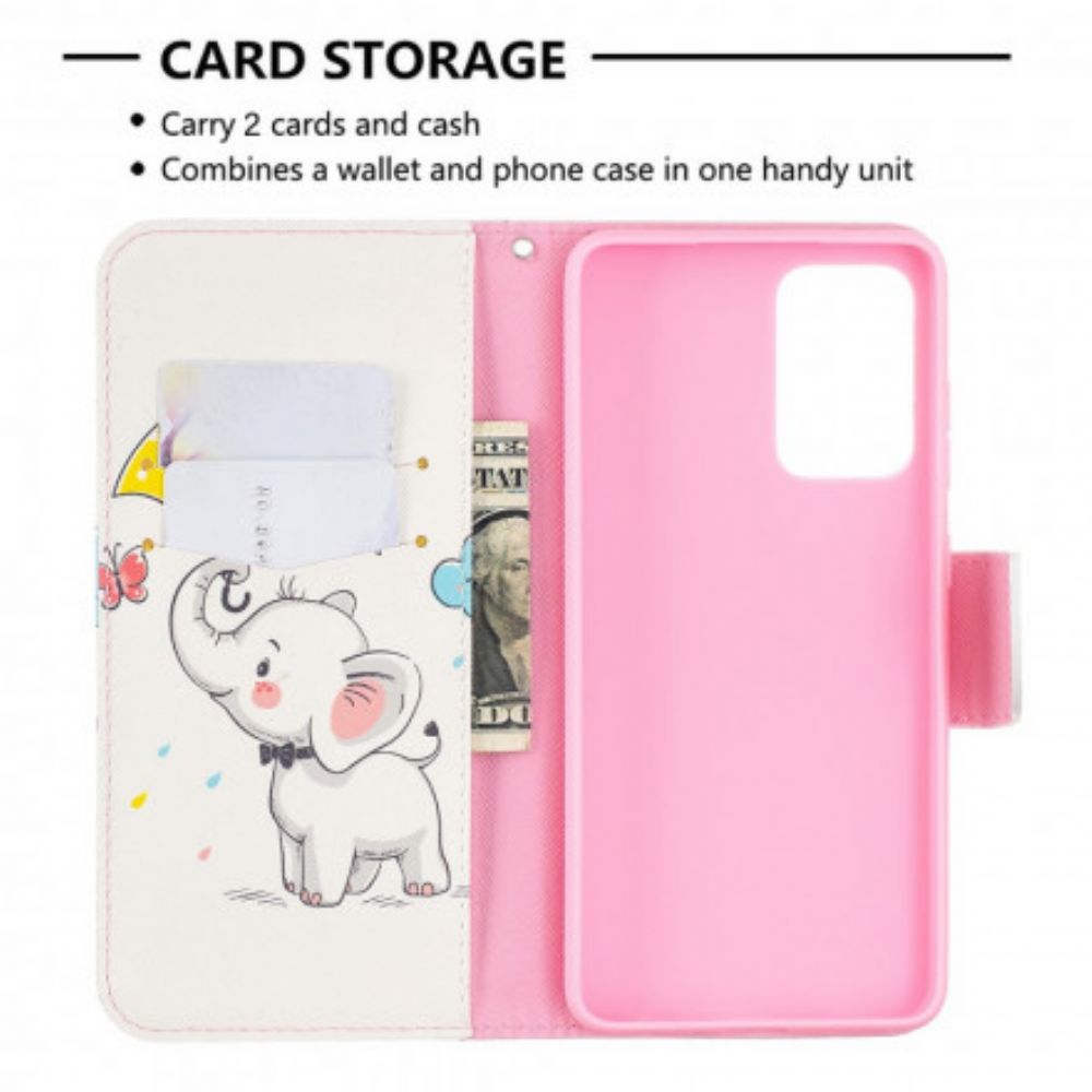 Flip Case Für Samsung Galaxy A52 4G / A52 5G / A52s 5G Elefantenbaby