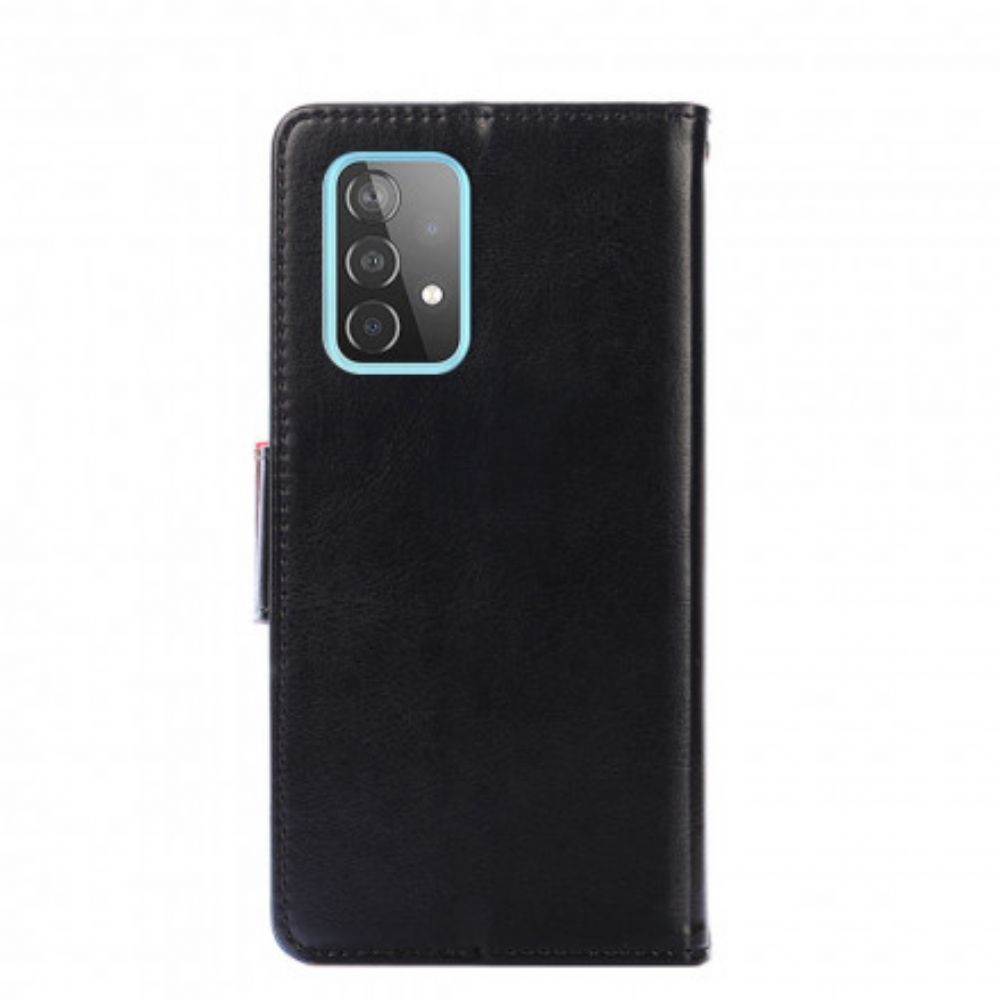 Flip Case Für Samsung Galaxy A52 4G / A52 5G / A52s 5G Glänzendes Kunstleder