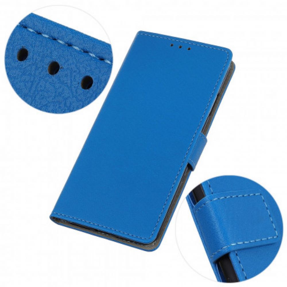 Flip Case Für Samsung Galaxy A52 4G / A52 5G / A52s 5G Kunstleder Grundfarbe