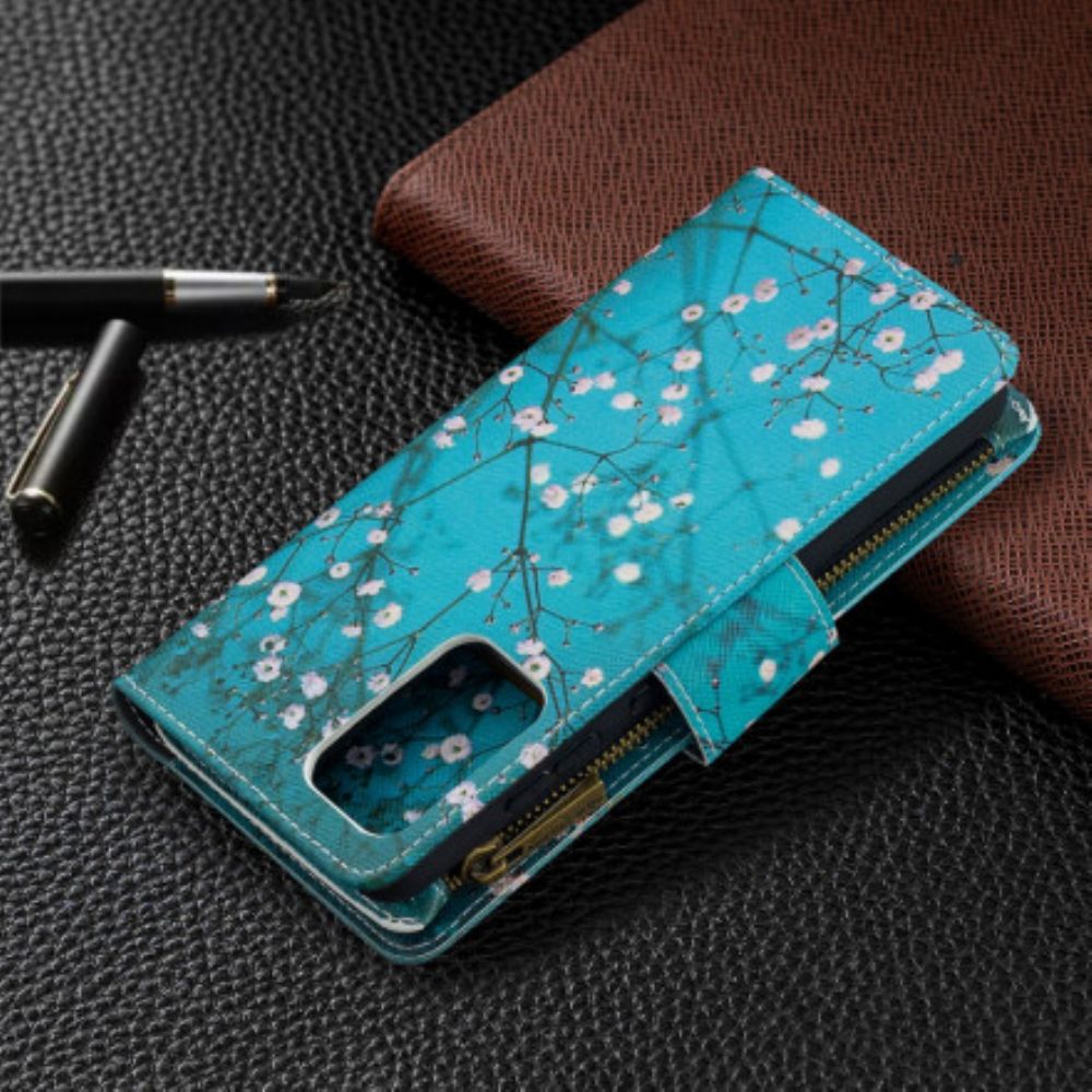 Flip Case Für Samsung Galaxy A52 4G / A52 5G / A52s 5G Reißverschlusstasche Mit Baum