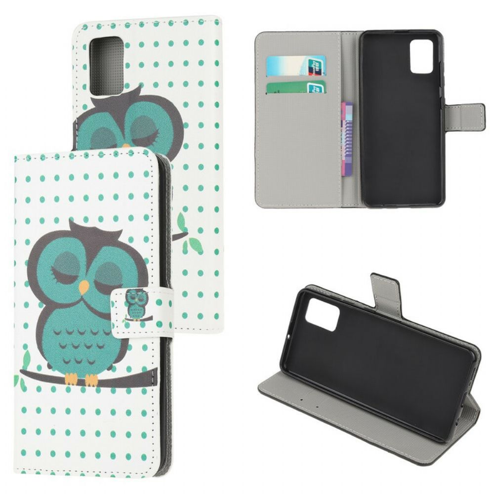 Flip Case Für Samsung Galaxy A52 4G / A52 5G / A52s 5G Schlafende Eule