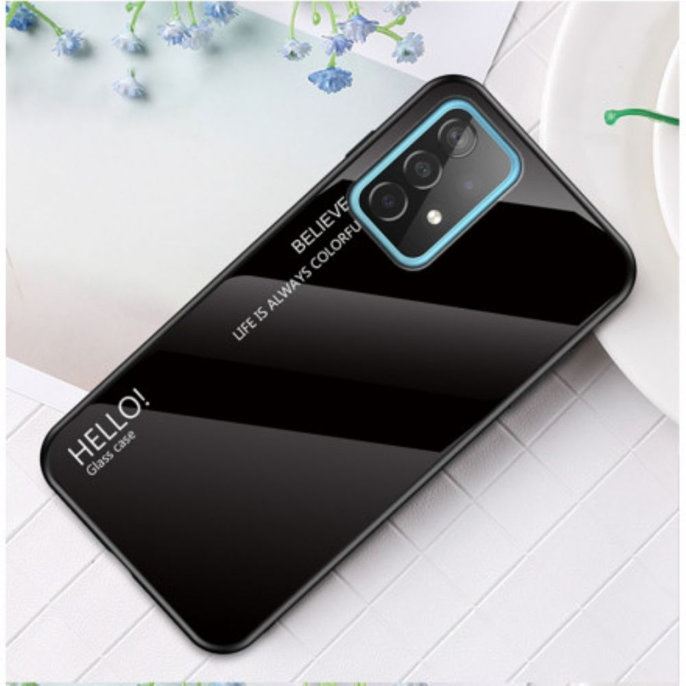 Hülle Für Samsung Galaxy A52 4G / A52 5G / A52s 5G Hallo Tempered Glass