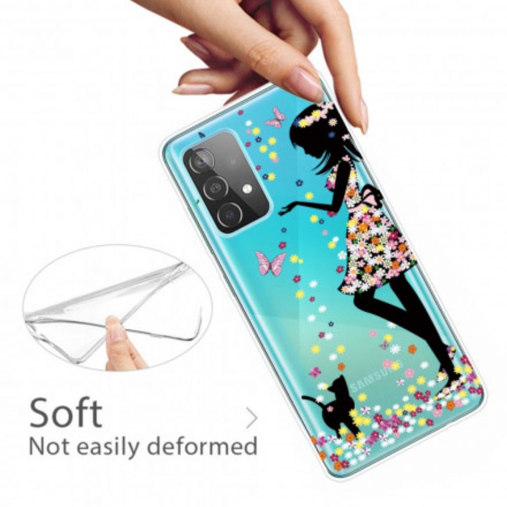 Hülle Für Samsung Galaxy A52 4G / A52 5G / A52s 5G Hübscher Blütenkopf