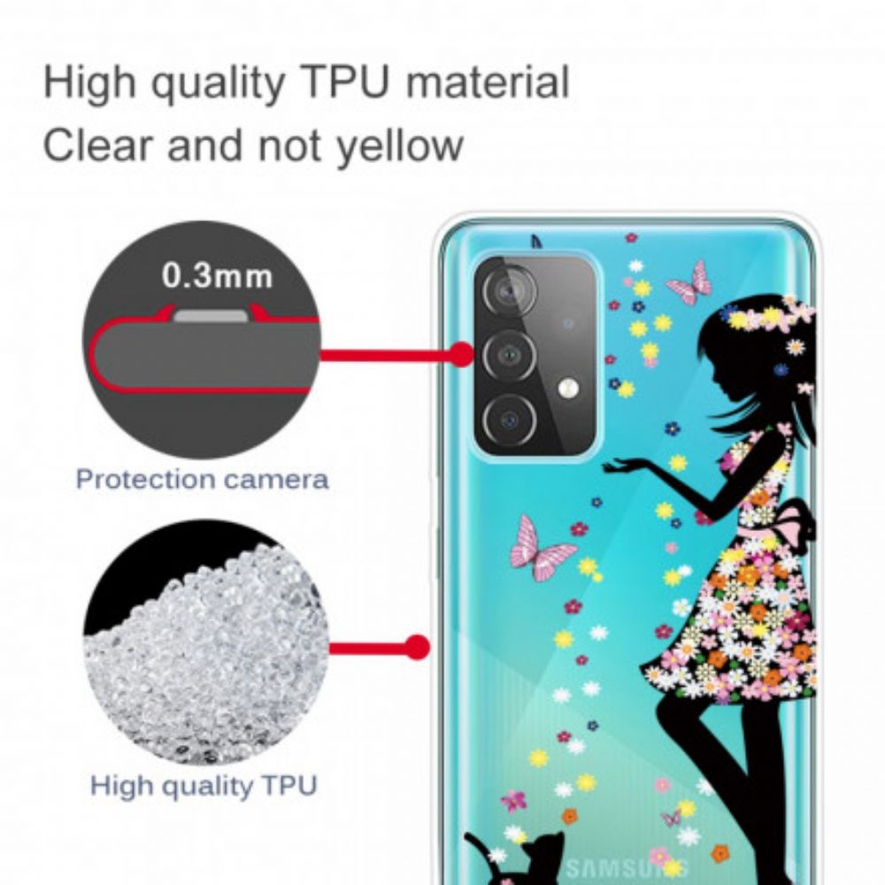 Hülle Für Samsung Galaxy A52 4G / A52 5G / A52s 5G Hübscher Blütenkopf