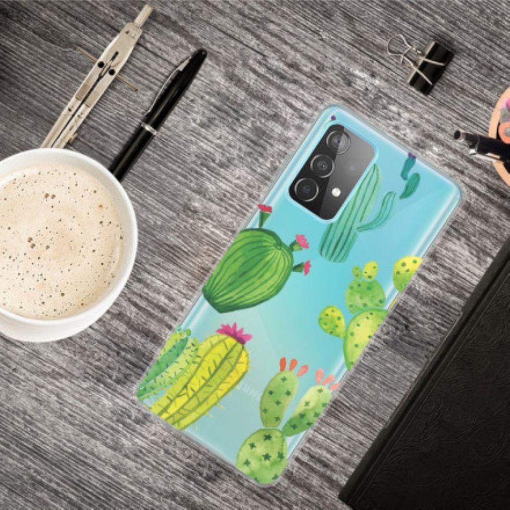 Hülle Für Samsung Galaxy A52 4G / A52 5G / A52s 5G Kaktus-aquarell