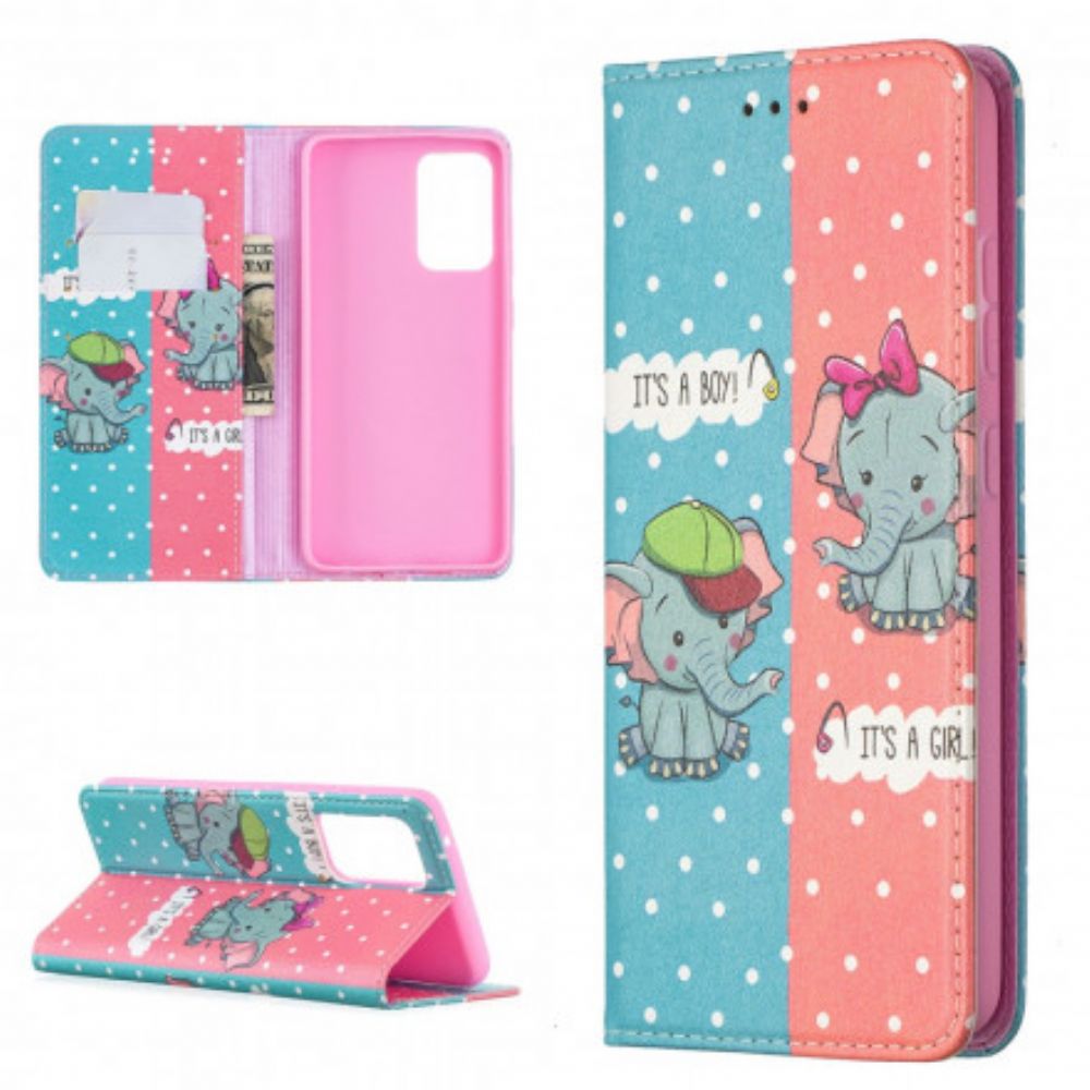 Schutzhülle Für Samsung Galaxy A52 4G / A52 5G / A52s 5G Flip Case Elefantenbabys