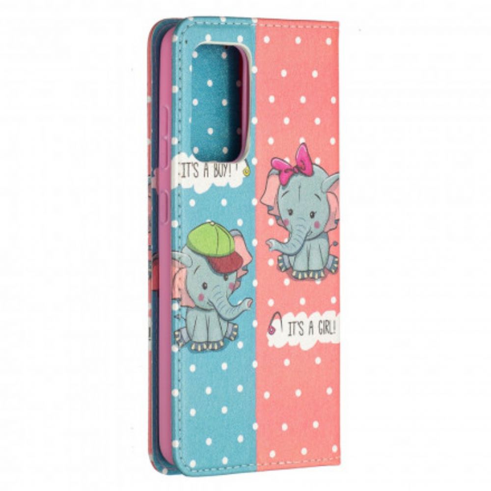 Schutzhülle Für Samsung Galaxy A52 4G / A52 5G / A52s 5G Flip Case Elefantenbabys