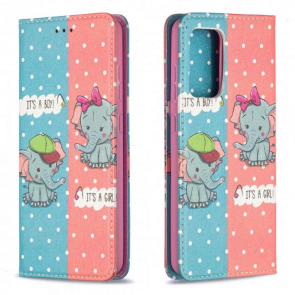 Schutzhülle Für Samsung Galaxy A52 4G / A52 5G / A52s 5G Flip Case Elefantenbabys